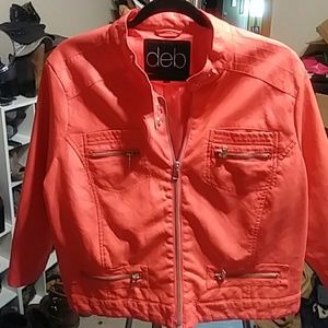 Faux Cropped Leather Jacket